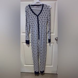 Adult Onesie Sleeper Pyjamas Reindeer Button Up Women’s XL